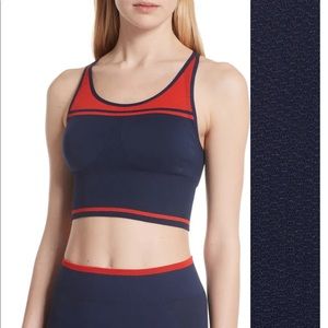 Tory Sport Two-Tone Seamless Camisole Long Bra
